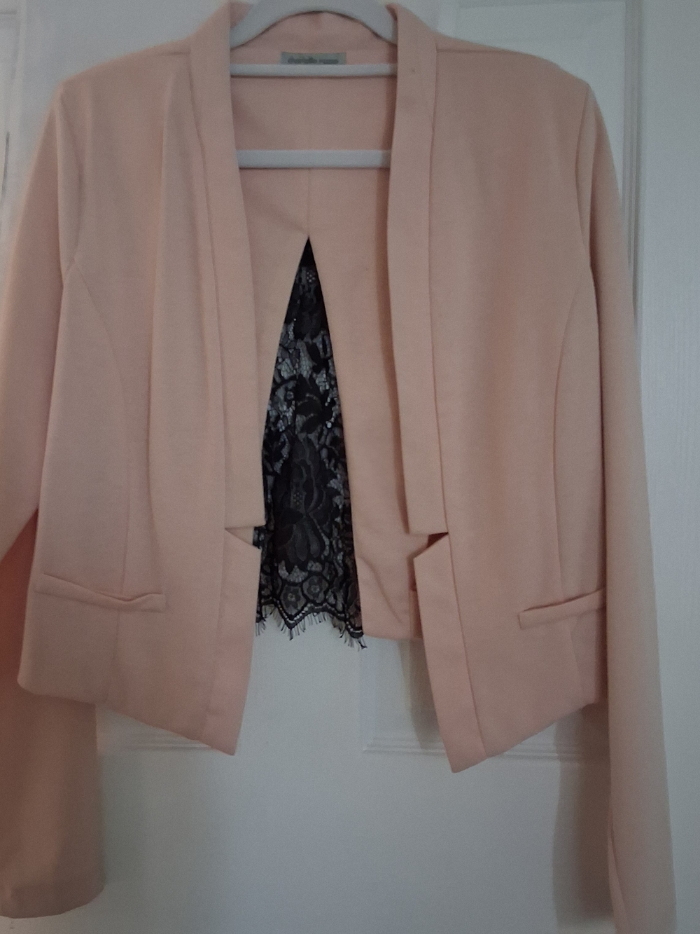 Peach Open-Front Blazer Jacket